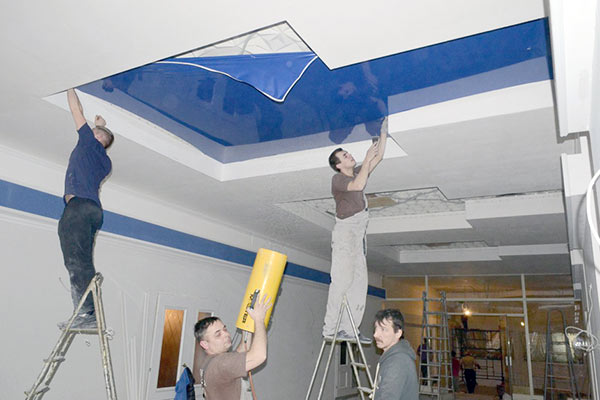 Технология монтажа натяжного потолка в несколько уровней