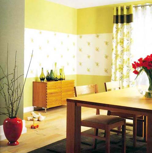 отделка стен обоями